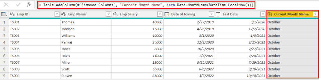 Power query add column month example Power query add column month example