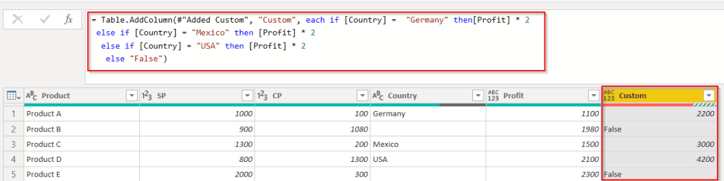 Power query add column multiple if