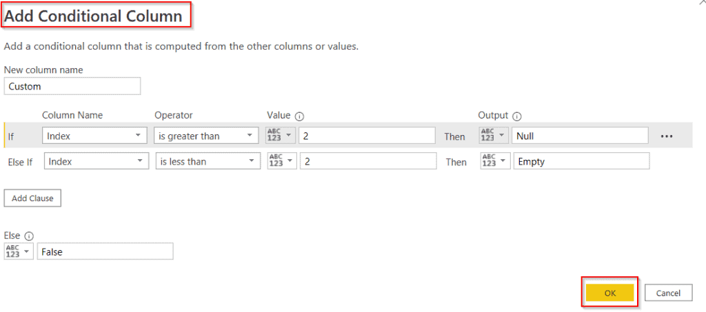 Power query add column range example