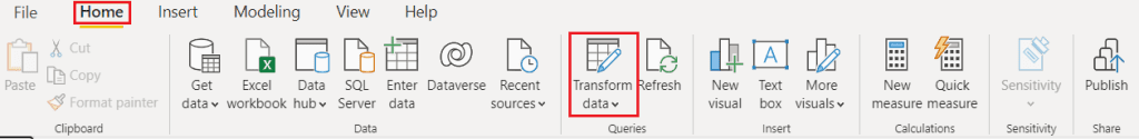 Power query add column ribbon