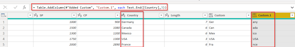 Power query add column right function