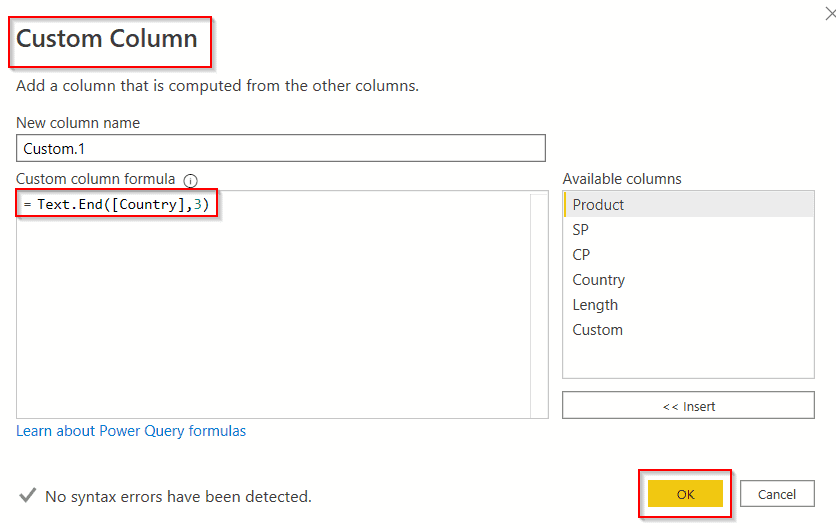 Power query add column right function example