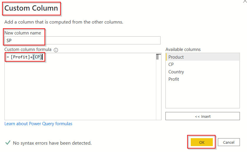 Power query add column sum