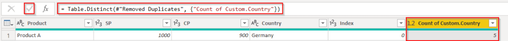 Power query remove duplicates example