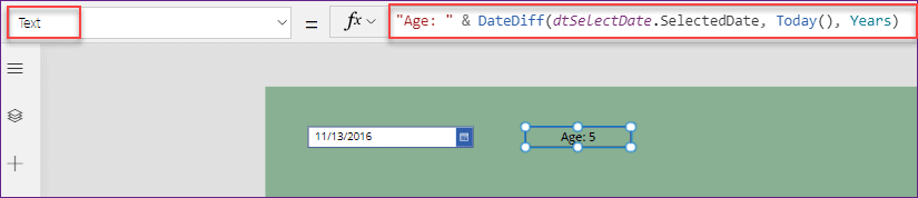 PowerApps calculate age