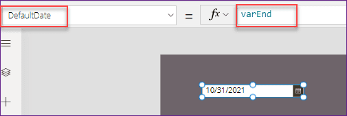 powerapps calculate end of the month