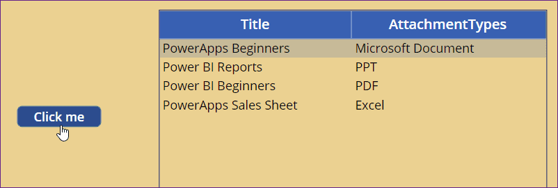 PowerApps collection SharePoint list column