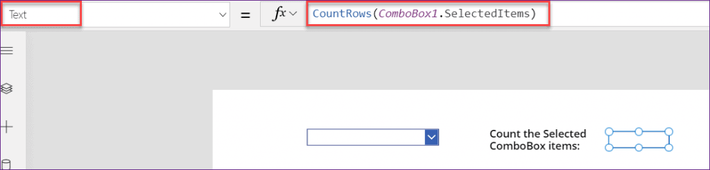 PowerApps count Combo box items