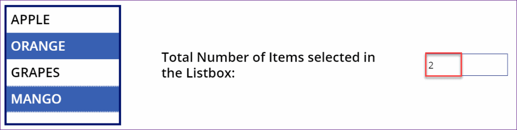 PowerApps count item in listbox