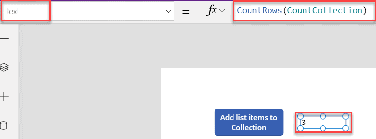 PowerApps count items in collections