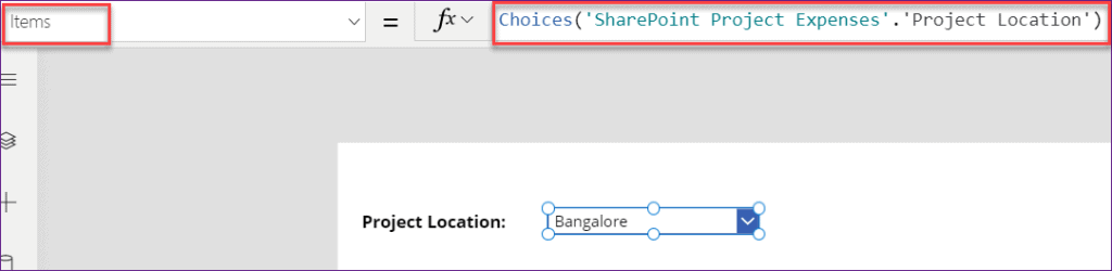 PowerApps count items in the sharepoint lists