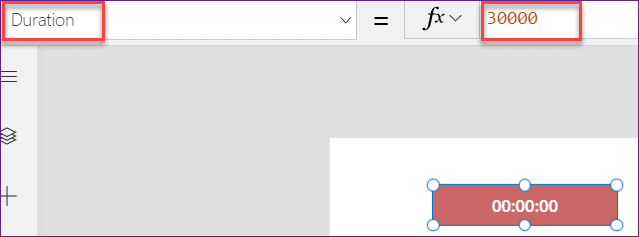 PowerApps countdown timer control