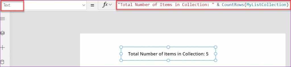 PowerApps countrows collections