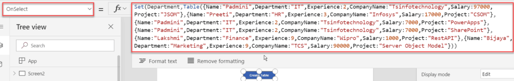 Distinct() function in PowerApps