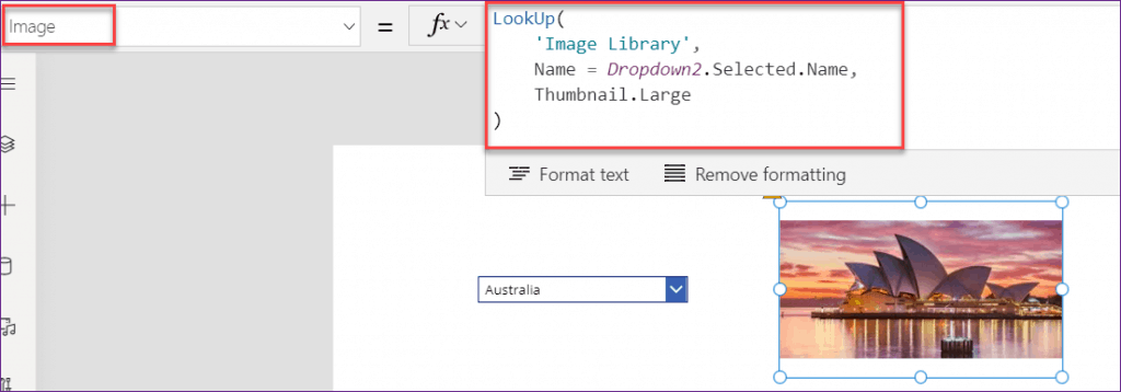 powerapps dropdown image