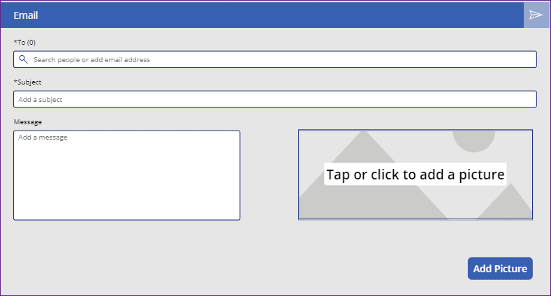 PowerApps email image