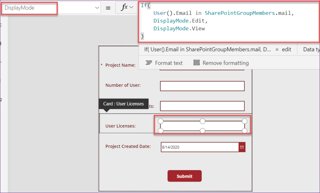 powerapps field permissions sharepoint group