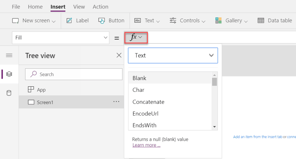 powerapps function syntax