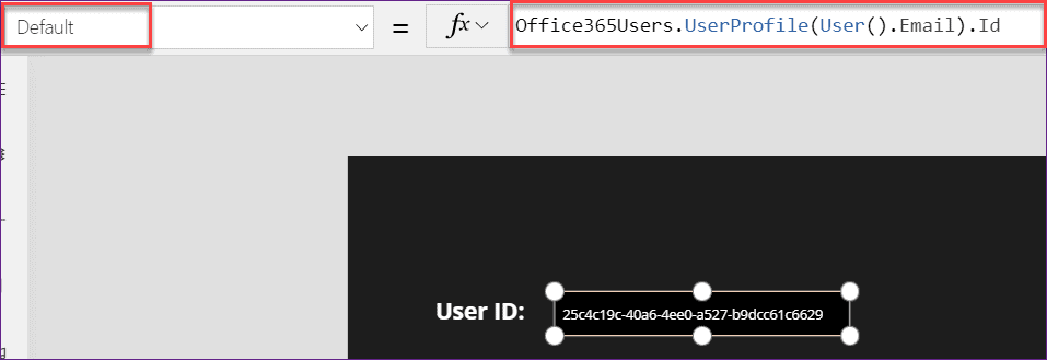 powerapps get current user id