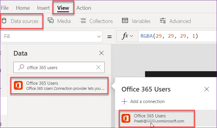 PowerApps get current user id