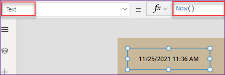 PowerApps get the Current Date and Time