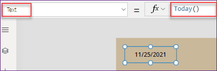 PowerApps get the Current Date