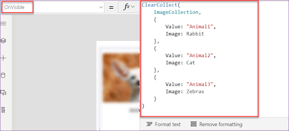 PowerApps image collections