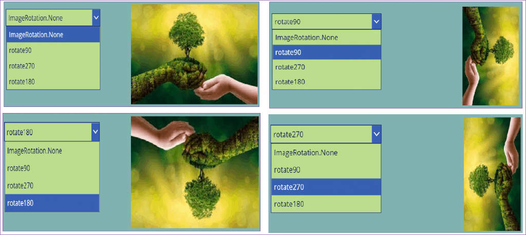 PowerApps image rotation
