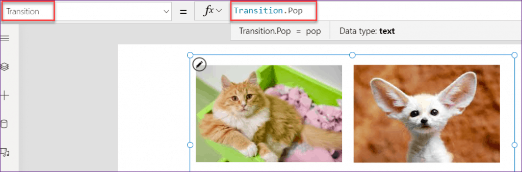 PowerApps image transparency hover