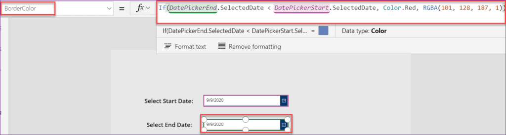 powerapps limit date picker