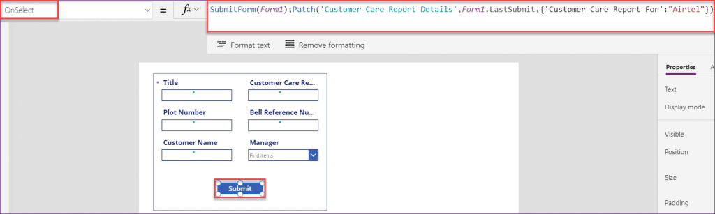 PowerApps patch last submit function