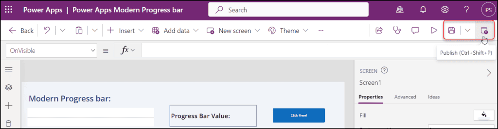 PowerApps Progress Bar Control