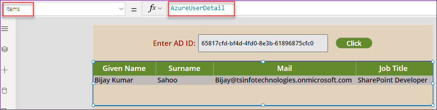 powerapps query active directory