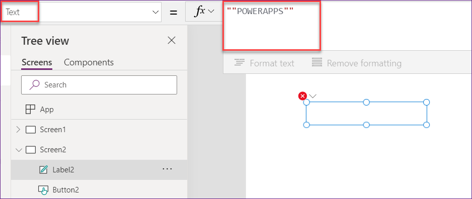 PowerApps replace double quotes