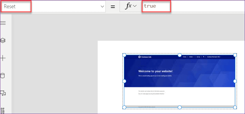 PowerApps reset image control