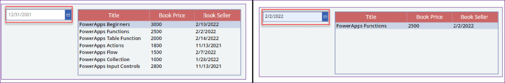 PowerApps show all records when the user does not enter a date