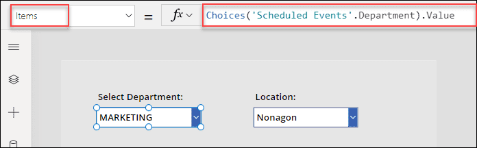 PowerApps Sort distinct filter