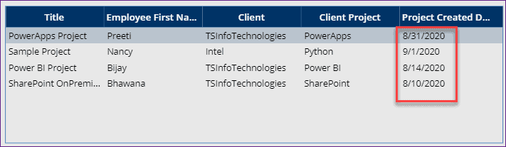 PowerApps sortbycolumns filter date