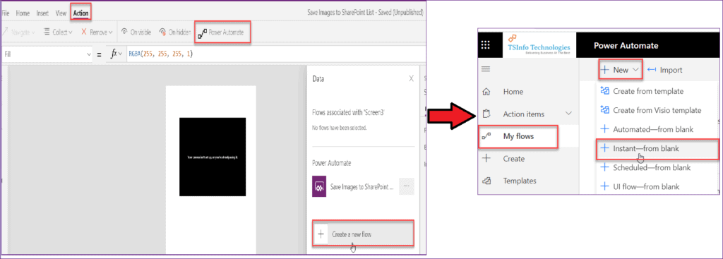 Powerapps upload image to SharePoint Library using flow