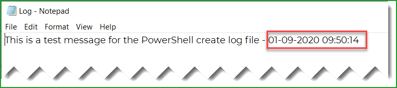 powershell create log file