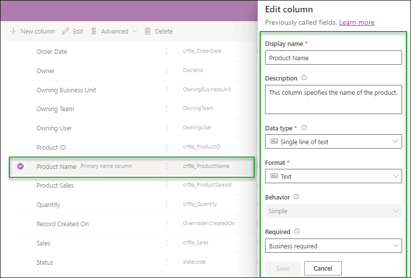 Primary Name Column Autonumber in Dataverse