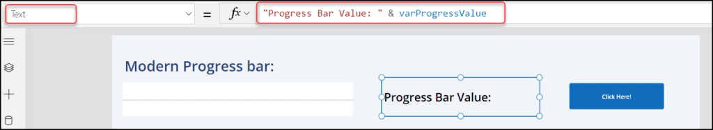 Progress Bar Power Apps