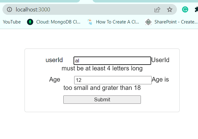 React hook form validation length