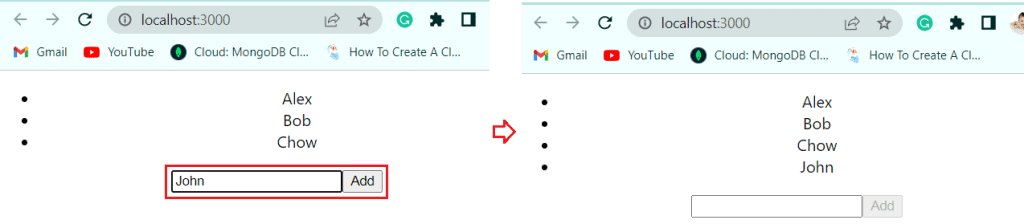 React js state array add item