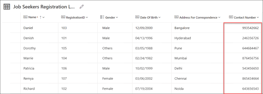 Remove commas from Dataverse number column