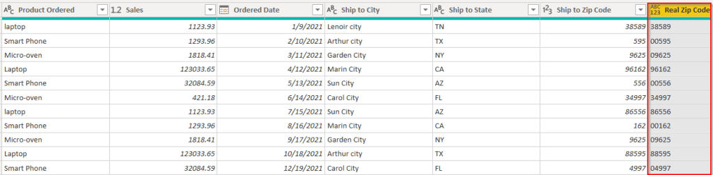 Remove leading zeros Power BI dax