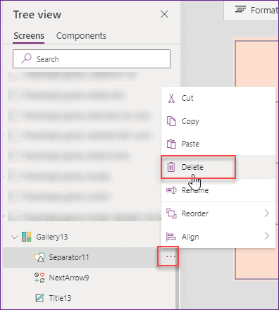 Remove Separator from PowerApps Gallery