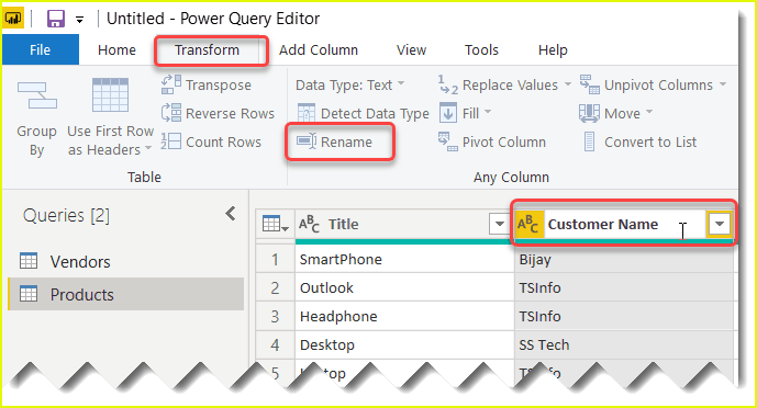 rename column in power bi