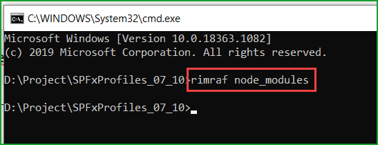 delete node_modules