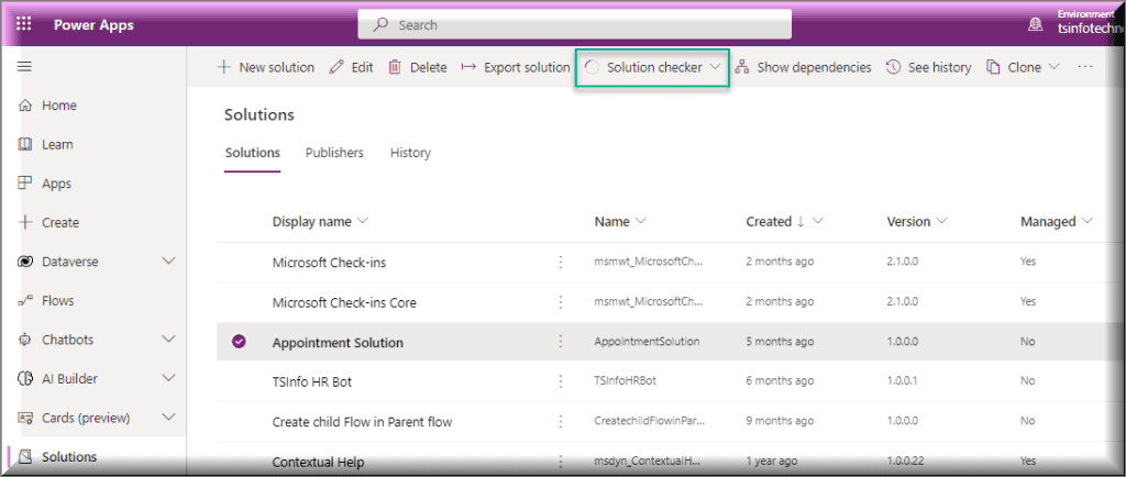 Run Power Apps Solution Checker